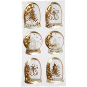 Https: www.cchobby.nl shaker-stickers-engel-boom-en-huizen-afm-49x32-45x36-mm-goud-6-stuk-1-doos - afbeelding 1
