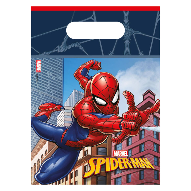 Globos feestzakjes spider-man crime fighter, 6st.