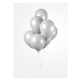 Globos ballonnen cool grijs, 30cm, 10st. - afbeelding 3