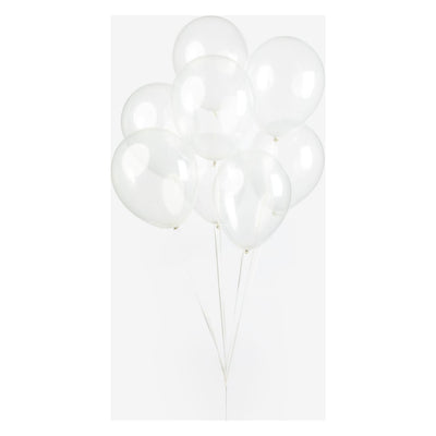 Globos ballonnen doorzichtig 30cm, 10st.