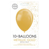 Globos ballonnen metallic goud 30cm, 10st.