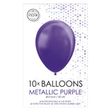 Globos ballonnen metallic paars 30cm, 10st. - afbeelding 2