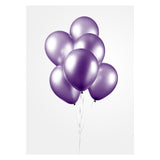Globos ballonnen metallic paars 30cm, 10st. - afbeelding 3