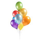 Globos ballonnen metallic pearl mix kleuren 30cm, 10st. - afbeelding 1