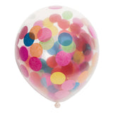 Globos confetti ballonnen papieren confetti mix 30cm, 6st. - afbeelding 1