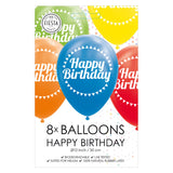 Globos ballonnen happy birthday mix kleuren 30cm, 8st. - afbeelding 2
