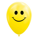 Globos ballonnen smile geel 30cm, 8st. - afbeelding 1
