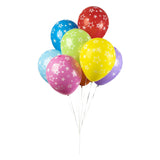 Globos ballonnen sterren mix kleuren 30cm, 8st. - afbeelding 3