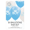 Ballonnen Zoon Baby Blauw Wit 30cm, 8st.