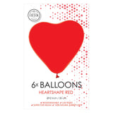 Globos ballonnen hart ballonnen rood 30cm, 6st. - afbeelding 2