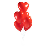 Globos ballonnen hart ballonnen rood 30cm, 6st. - afbeelding 1