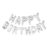 Globos folieballon tekst happy birthday zilver - afbeelding 1