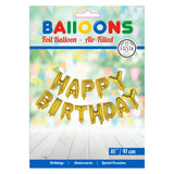 Globos folieballon tekst happy birthday goud - afbeelding 2
