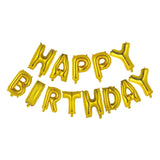 Globos folieballon tekst happy birthday goud - afbeelding 1