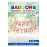 Globos folieballon tekst happy birthday rose goud - afbeelding 2