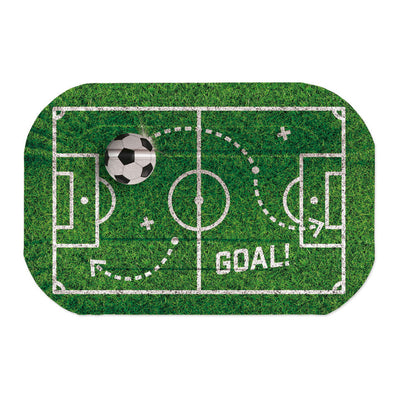 Globos papieren serveerschalen 30x20cm voetbal - 2st.