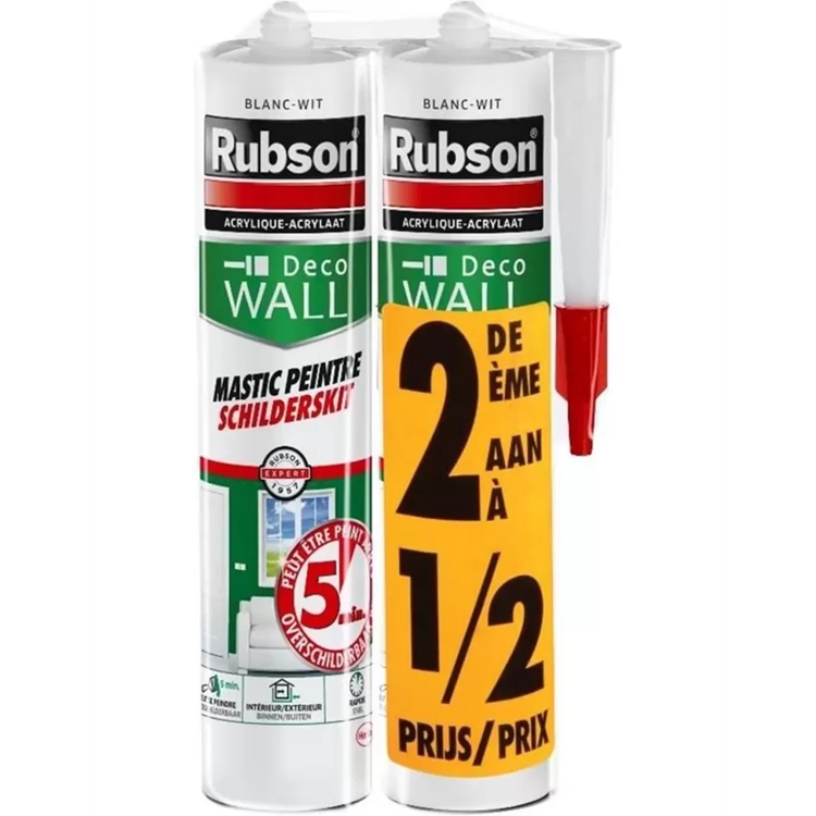 Rubson schilderskit 280 ml bouwkit duo | sneldrogend in 5 minuten | voor snel en efficiã«nt schilderwerk | sterke en duurzame afdichting.