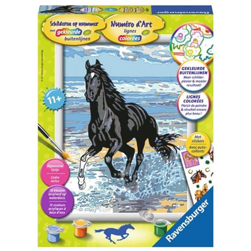 Schilderen op Nummer - Paard in de Branding