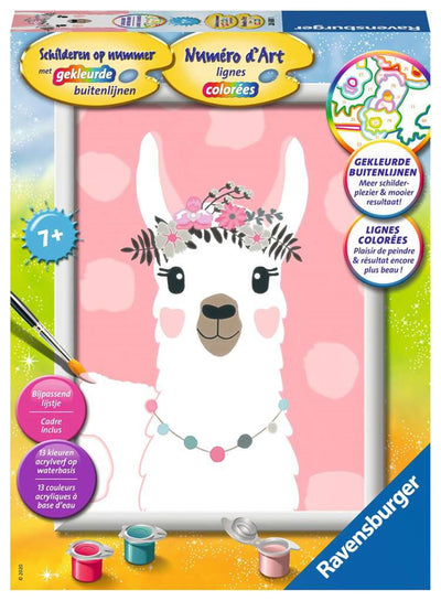 Ravensburger schilderen op nummer lama