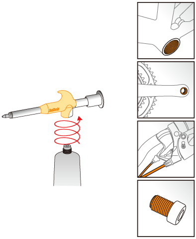 Vetspuit inclusief tube kopervet IceToolz C278 (120 ml)