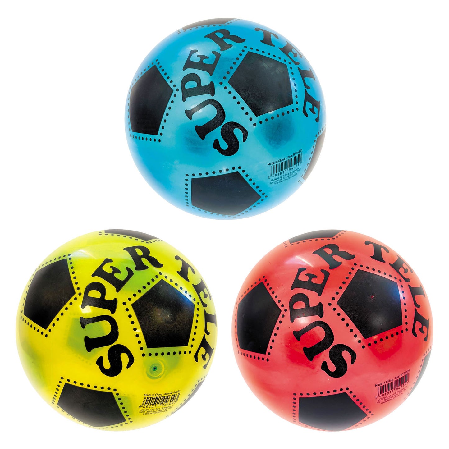 Mondo transparante gekleurde voetbal - 22cm