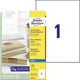 Inkjetetiketten avery j8567-25 210 x 297 mm transparant herplakbaar