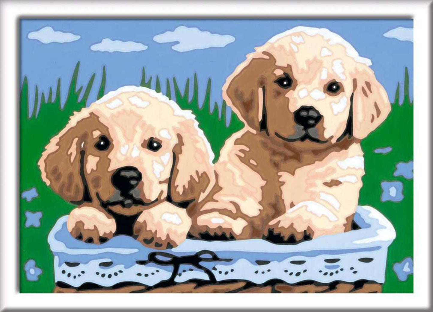 Ravensburger creart schilderen op nummer - schattige puppies