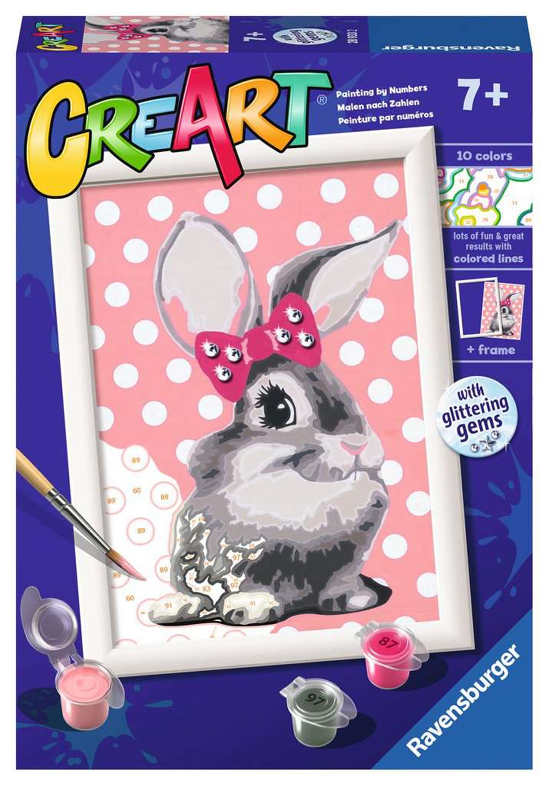 Ravensburger creart schilderen op nummer - konijn met glitters
