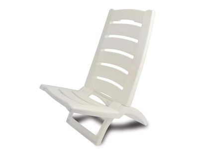Adriatic strandstoel kunststof opklapbaar 80x38cm wit
