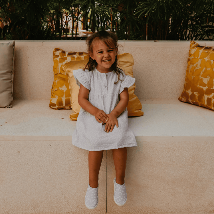 Leopard | lila meisjes set strand - muslin