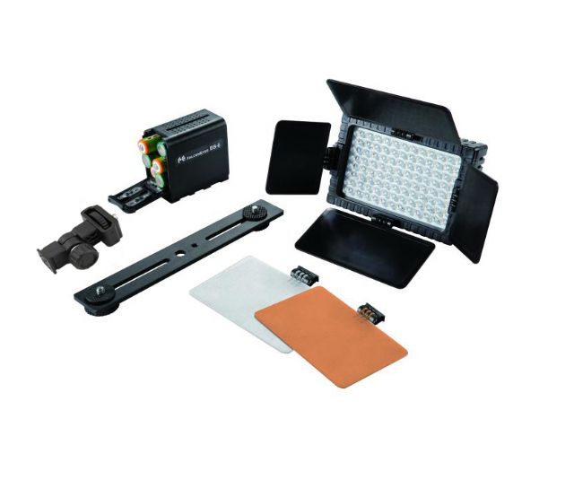 Falcon eyes led lamp set dimbaar dv-96v-k1 op batterij
