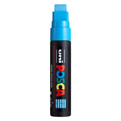 Posca uni verfmarker 17k lichtblauw - blokpunt 15mm