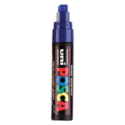 Posca uni verfmarker 17k donkerblauw - blokpunt 15mm