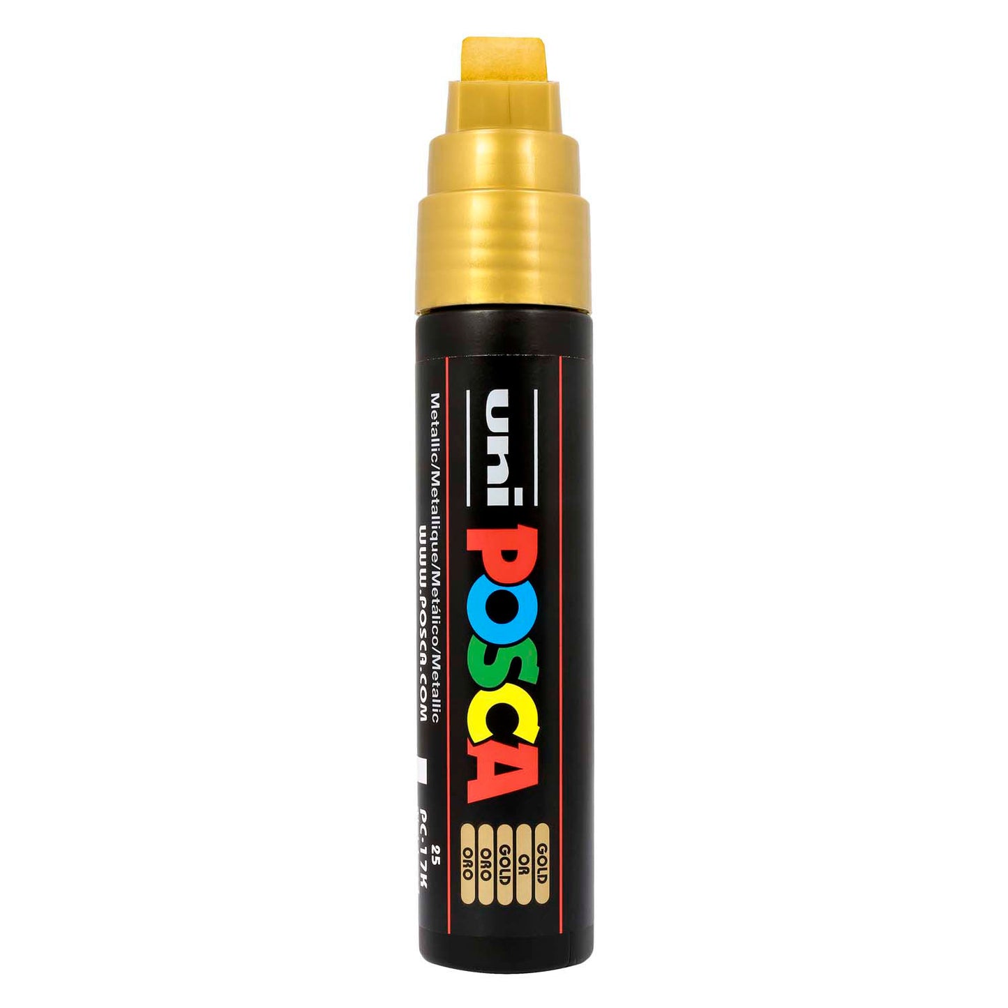 Uni posca verfmarker 17k goud - blokpunt 15mm