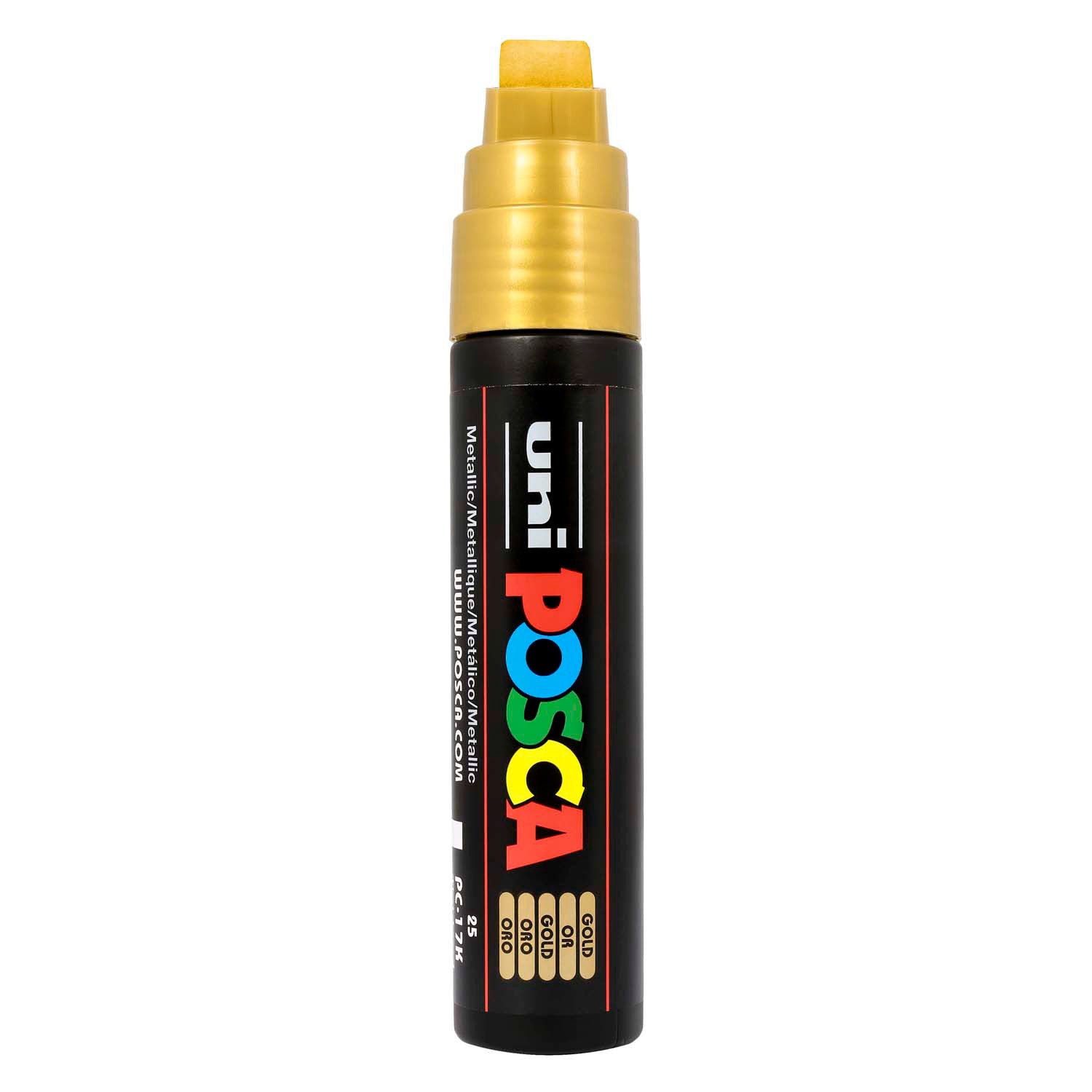 Uni posca verfmarker 17k goud - blokpunt 15mm