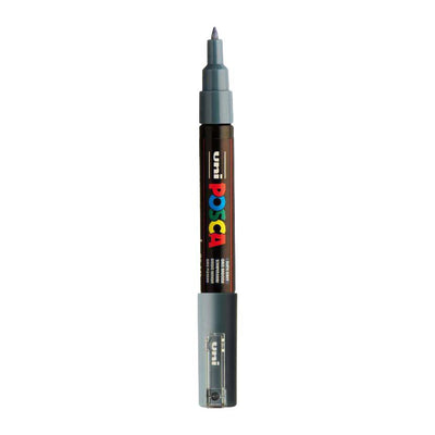 Uni posca verfmarker 1mc leigrijs - conische punt - 1 mm