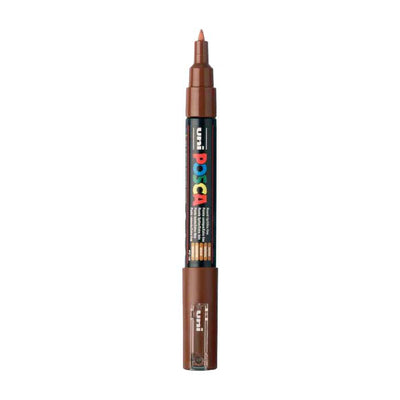 Uni posca verfmarker 1mc bruin - conische punt - 1 mm
