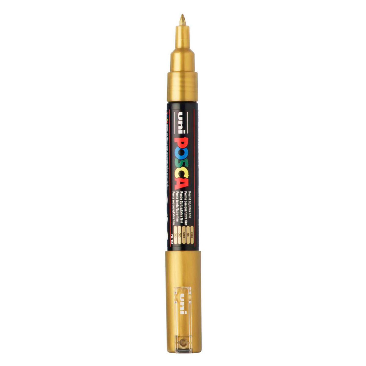 Uni posca verfmarker 1mc goud - conische punt - 1 mm