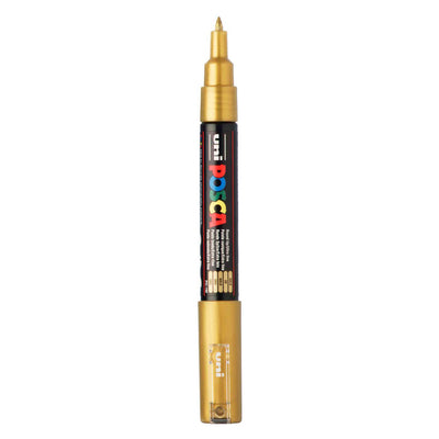 Uni posca verfmarker 1mc goud - conische punt - 1 mm