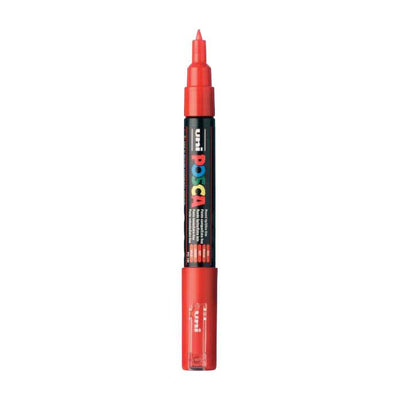 Uni posca verfmarker 1mc rood - conische punt - 1 mm