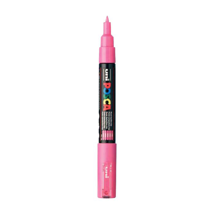 Posca uni verfmarker 1mc roze - conische punt - 1 mm
