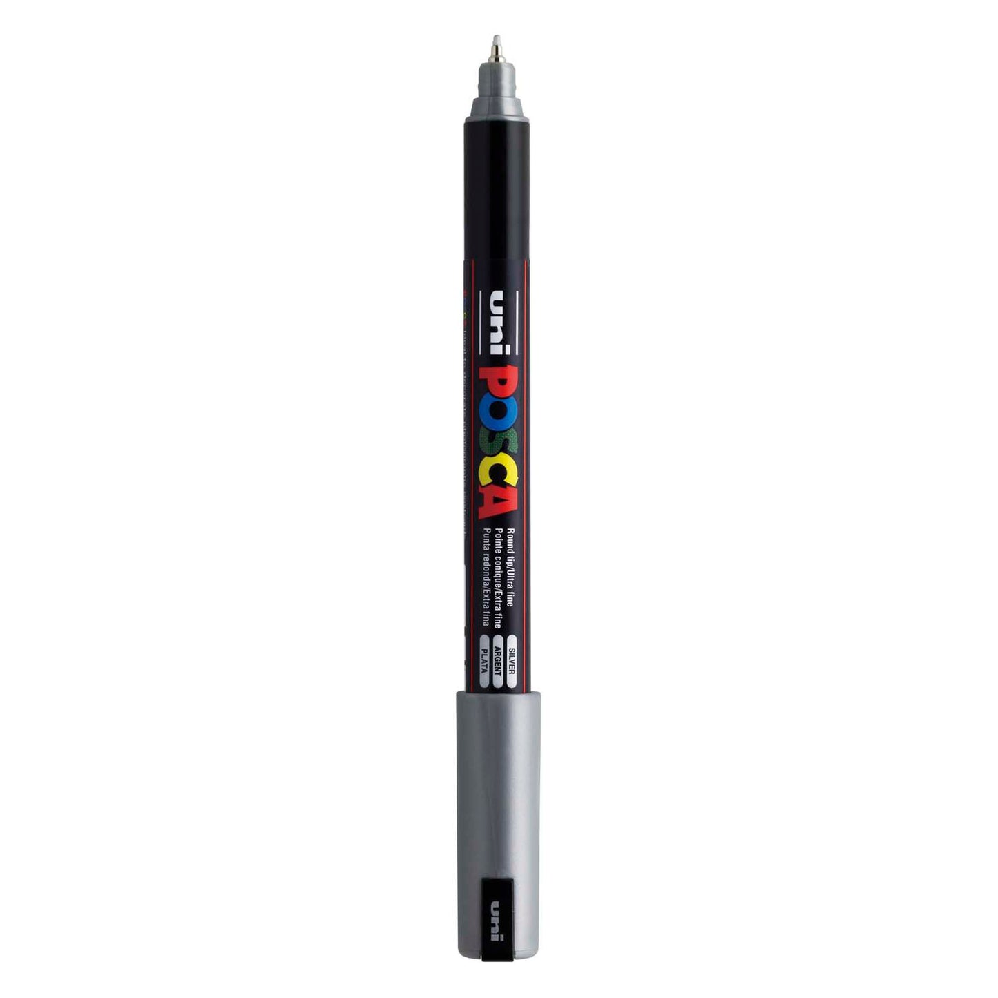 Uni posca marker pc-1mr zilver - extra fine 0,7mm