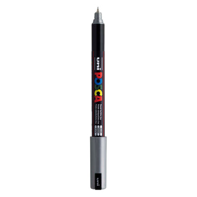 Uni posca marker pc-1mr zilver - extra fine 0,7mm