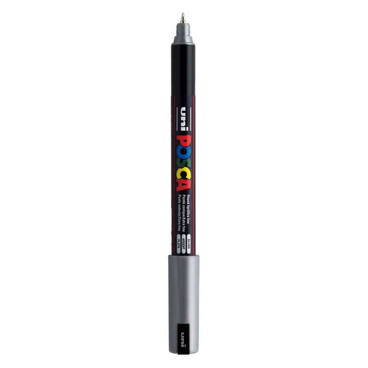 Uni posca marker pc-1mr zilver - extra fine 0,7mm
