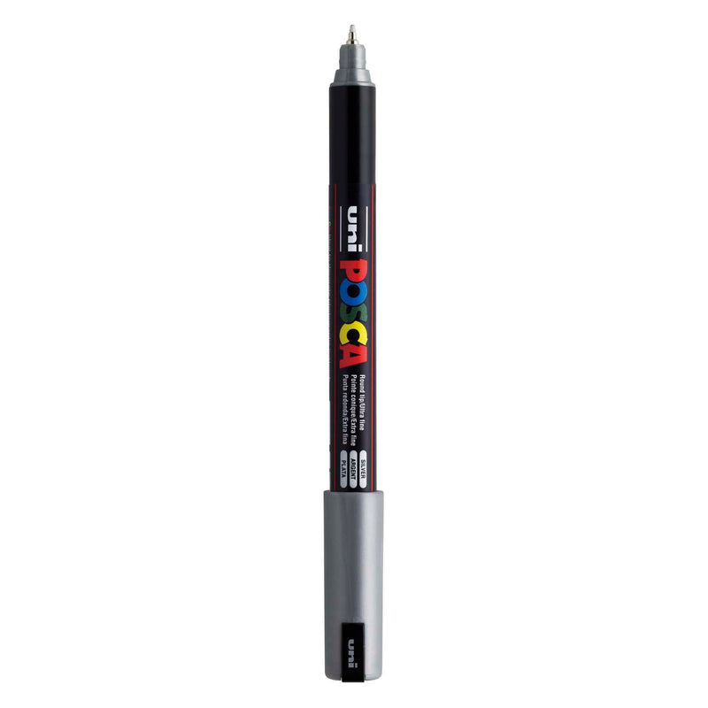 Uni posca marker pc-1mr zilver - extra fine 0,7mm