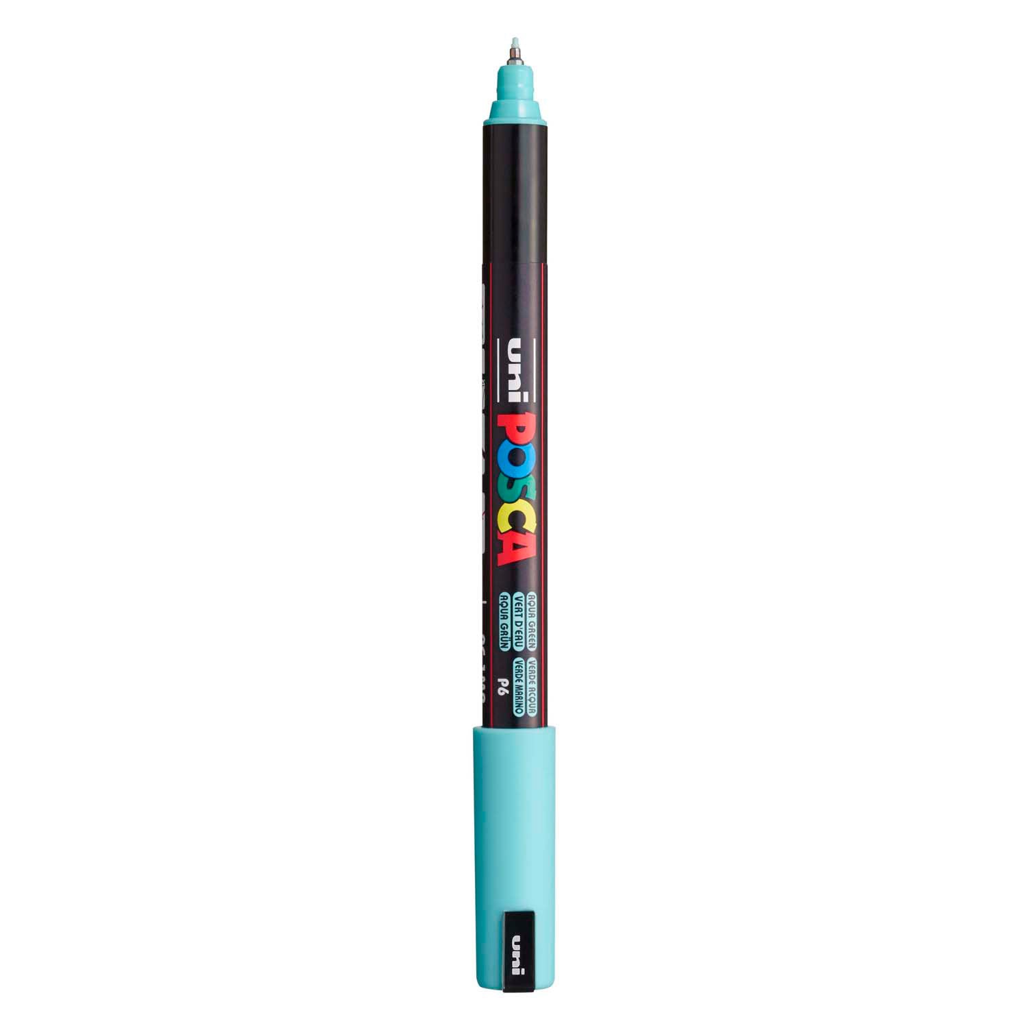 Uni posca marker pc-1mr aqua groen - extra fine 0,7mm