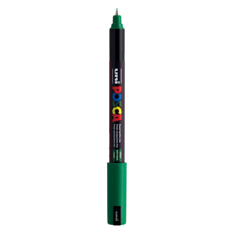 Uni posca marker pc-1mr donkergroen - extra fine 0,7mm