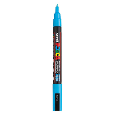 Uni posca pc3m acrylmarker lichtblauw - ronde punt tot 1,3 mm