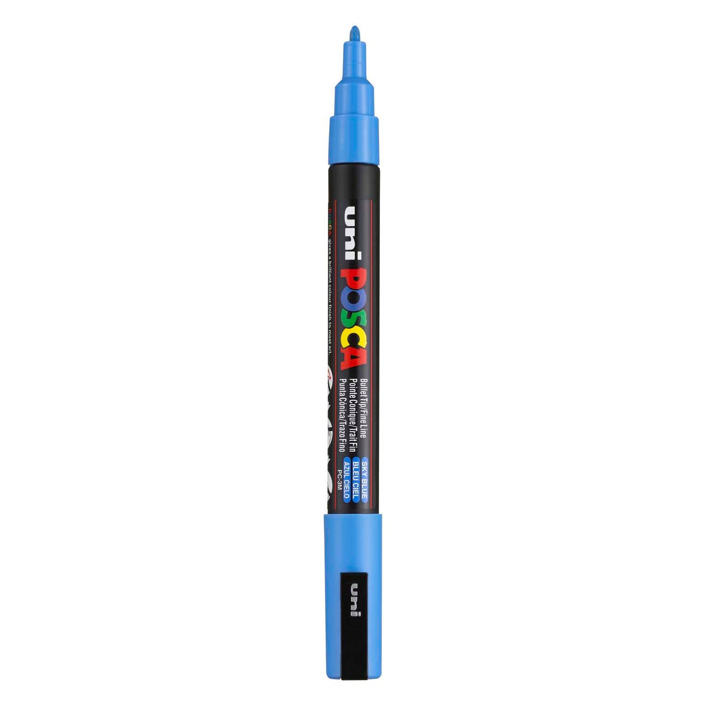 Uni posca pc3m acrylmarker hemelsblauw - ronde punt tot 1,3 mm