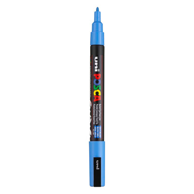 Uni posca pc3m acrylmarker hemelsblauw - ronde punt tot 1,3 mm